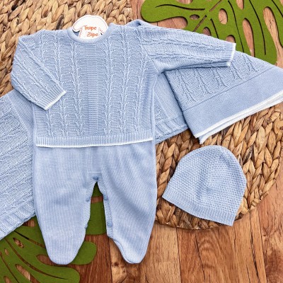  Saída de Maternidade Club Colors - Daniel - Azul Bebê